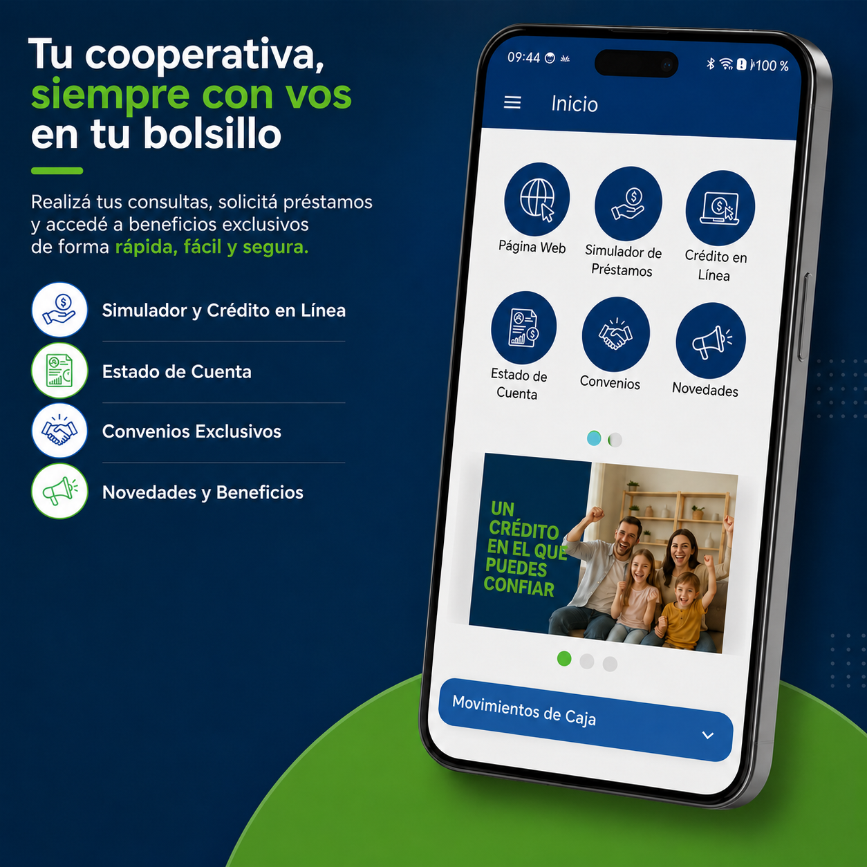 App móvil Cooperbit para socios